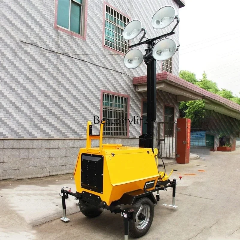 

yj15 Mobile lighting vehicle remote control lift outdoor rescue site construction oil and electricity dual-purpose