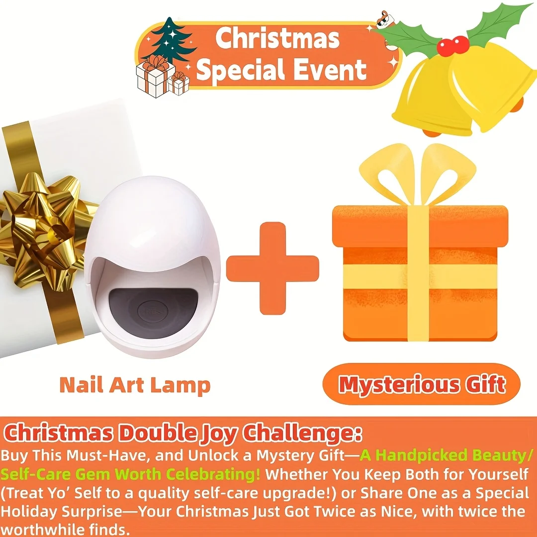 مصباح أظافر LED محمول بالأشعة فوق البنفسجية - مجفف أظافر جل صغير بقدرة 6 وات للعلاج السريع، قابل لإعادة الشحن عبر USB وصديق للسفر | تصميم بيضة لطيف #1