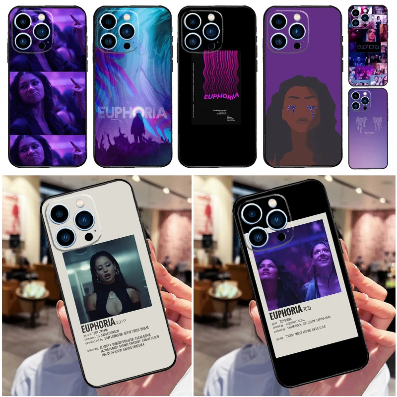 Coque de téléphone série TV américaine Euphoria, étui arrière pour iPhone 17 Air 12 13 mini 11 14 15 16 Pro Max Plus 16e 17 Pro Max