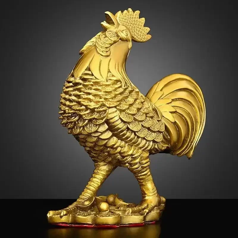 

Copper Animal Chicken Ornament Zodiac Rooster Home Living Room Bedroom Office Sculptures
