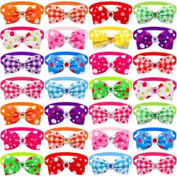 50/100PS Bulk Dog Bowtie For Dogs Pets Bow Tie Collar Fashion Spring Dog Bows Pet Dog Puppy Grooming Accessories For Small Dogs