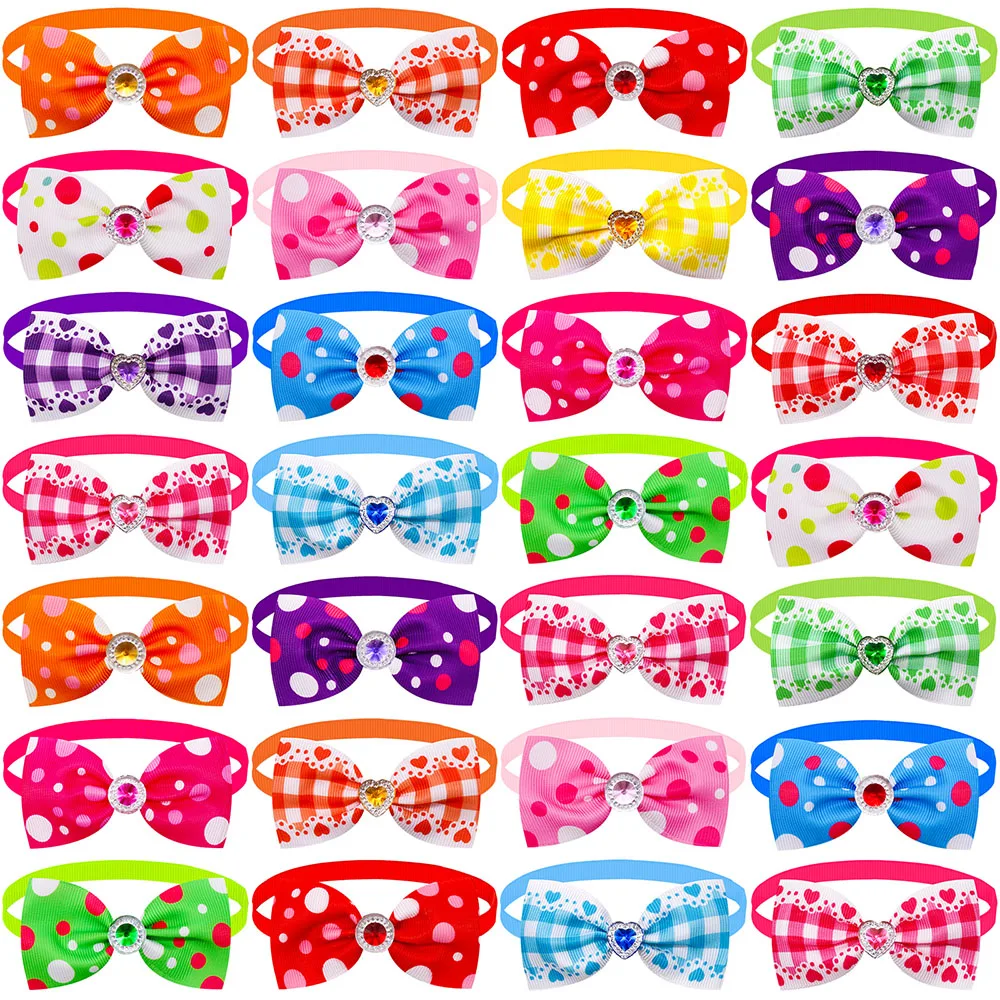 100PS luzem pies Bowtie dla psów zwierzęta muszka kołnierz moda wiosna pies łuki Pet Dog Puppy akcesoria do pielęgnacji dla małych psów