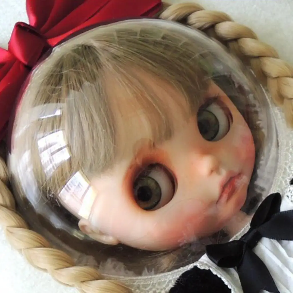 Acrylic Doll Head Protection Cover Transparent Faceup Mask Accessories for BJD Blythe Dolls Scratch Resistant Storage
