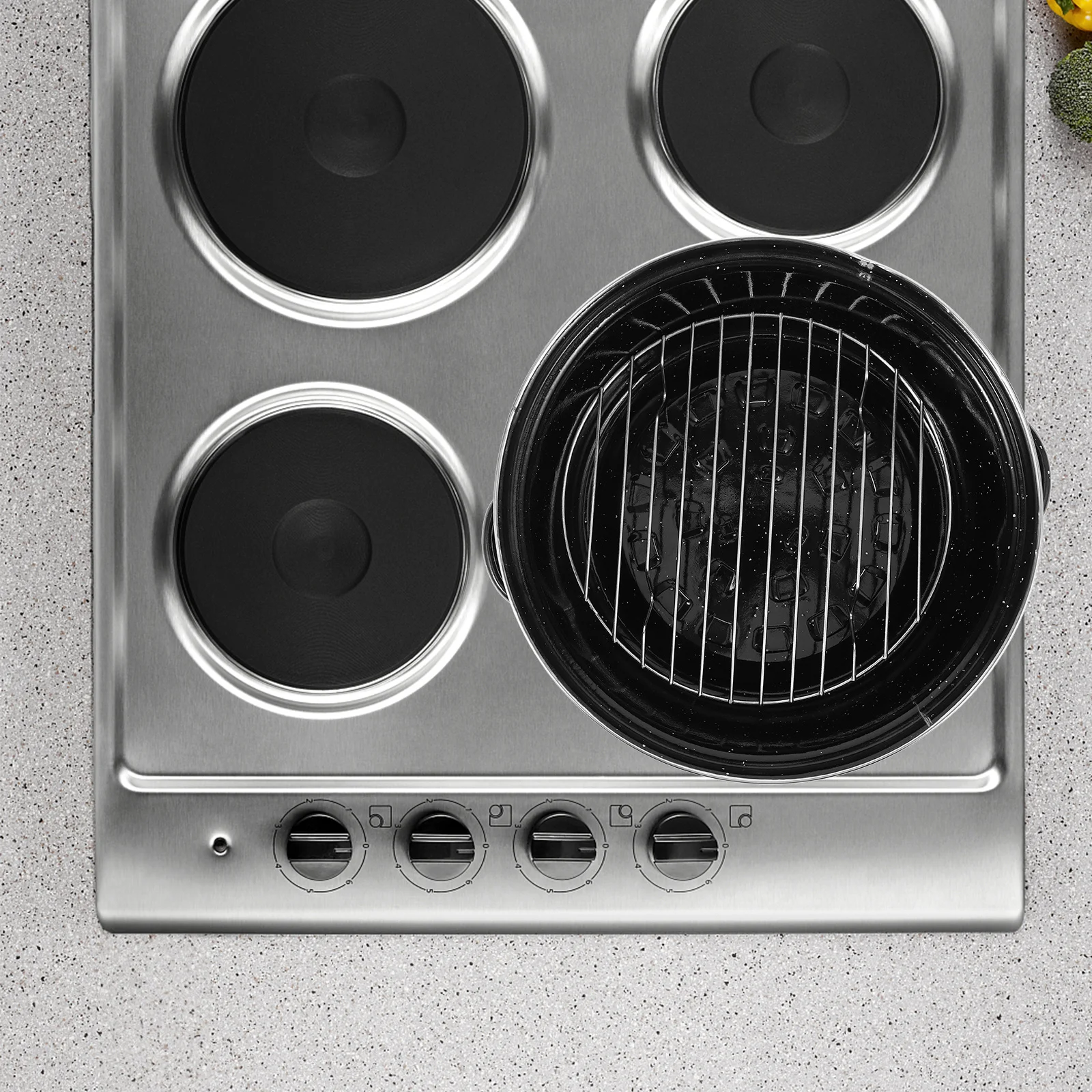 

Roasting Pot Multi-Function Roaster Pan Enamel Turkey Roaster Kitchen Supplies Cooking Pot Ergonomic Handles Safe Reusable