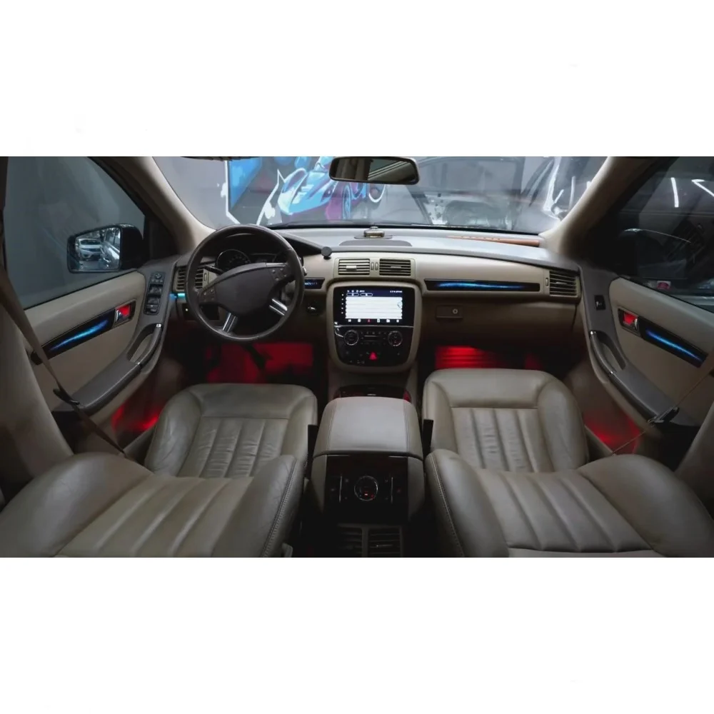 لمرسيدس بنز R-class W251 W252 مصباح لتهيئة الجو الديناميكي إضاءة داخلية للسيارات الضوء المحيط غالاكسي تحديث السيارة القديمة
