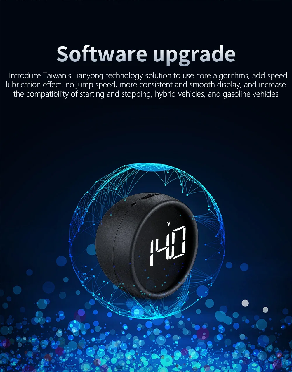 Auto-Tachometer B1 OBD2 Bordcomputer HUD OBD II Digitales Head-Up-Display mit Alarm KMH Elektronikzubehör – Detail 9