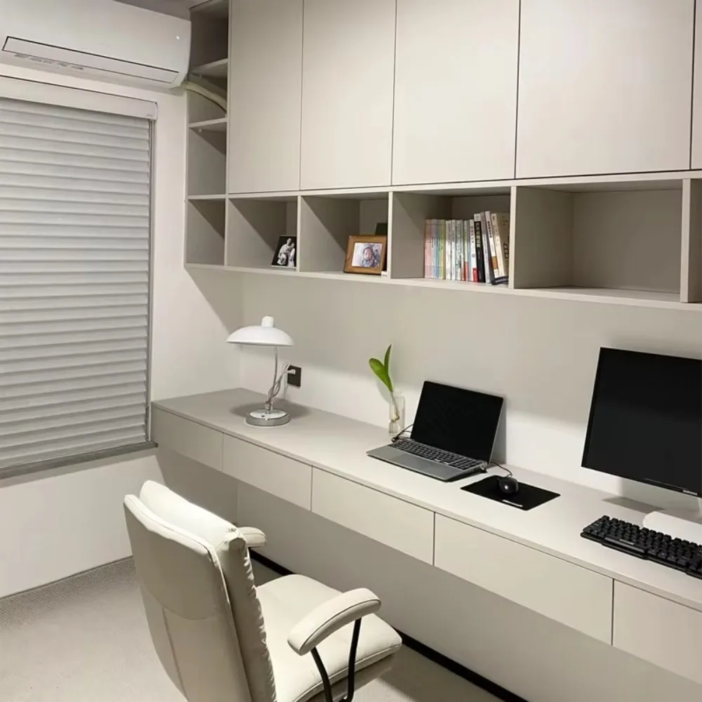 Custom Adjustable Office Furniture, Lockers, Study and Bedroom, Durable Computer Desk Set, Integrated Bookcase