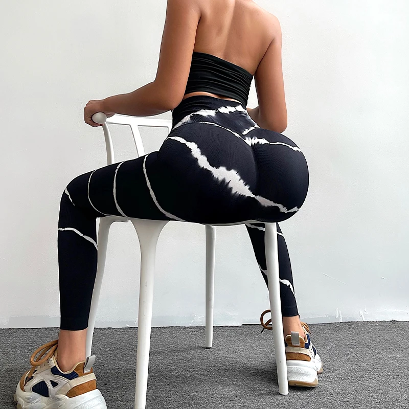 

Seamless Tie Dye Leggings Women For Fitness Yoga Pants Push Up Workout Sports Legging High Waist Tights Gym Ladies Sportswear