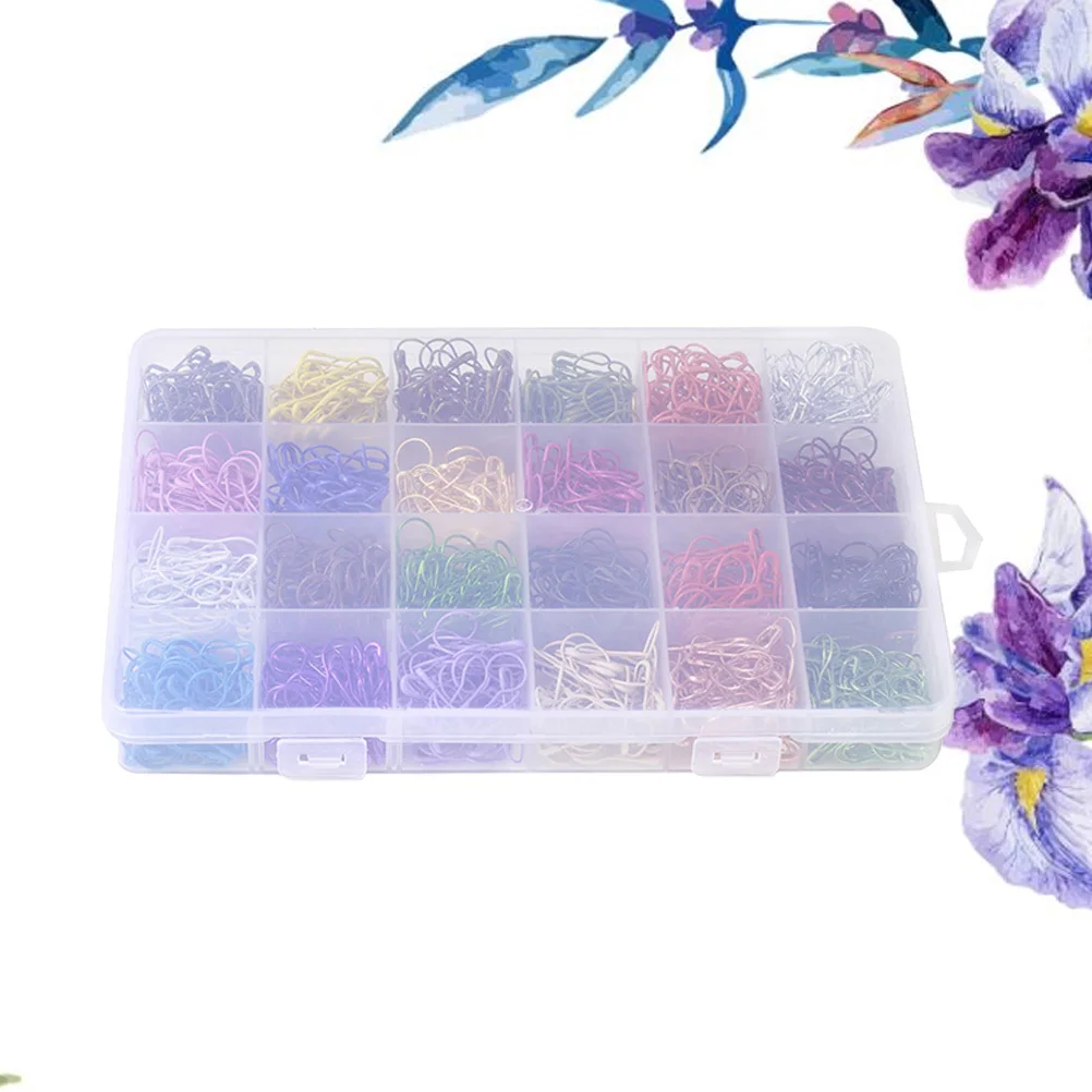 

1200Pcs Assorted Color Safety Pins Metal Durable for DIY Craft Clothing Stitch Marker 24 Colors Safety Pins