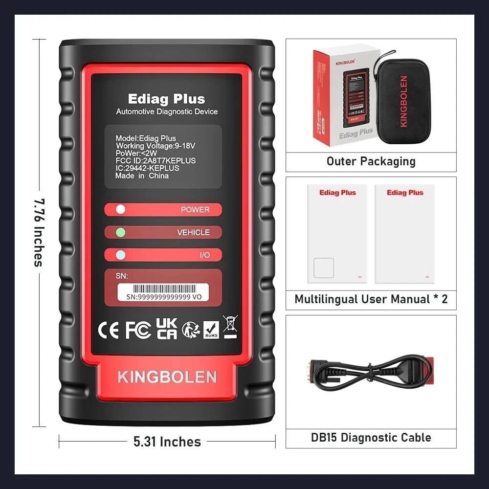 KINGBOLEN EDIAG Plus Thinkdiag2 DBSCAR7 cały System narzędzie diagnostyczne PK DBSCAR5 THINKCAR PRO THINKDIAG dla diag-zone wsparcie CANFD