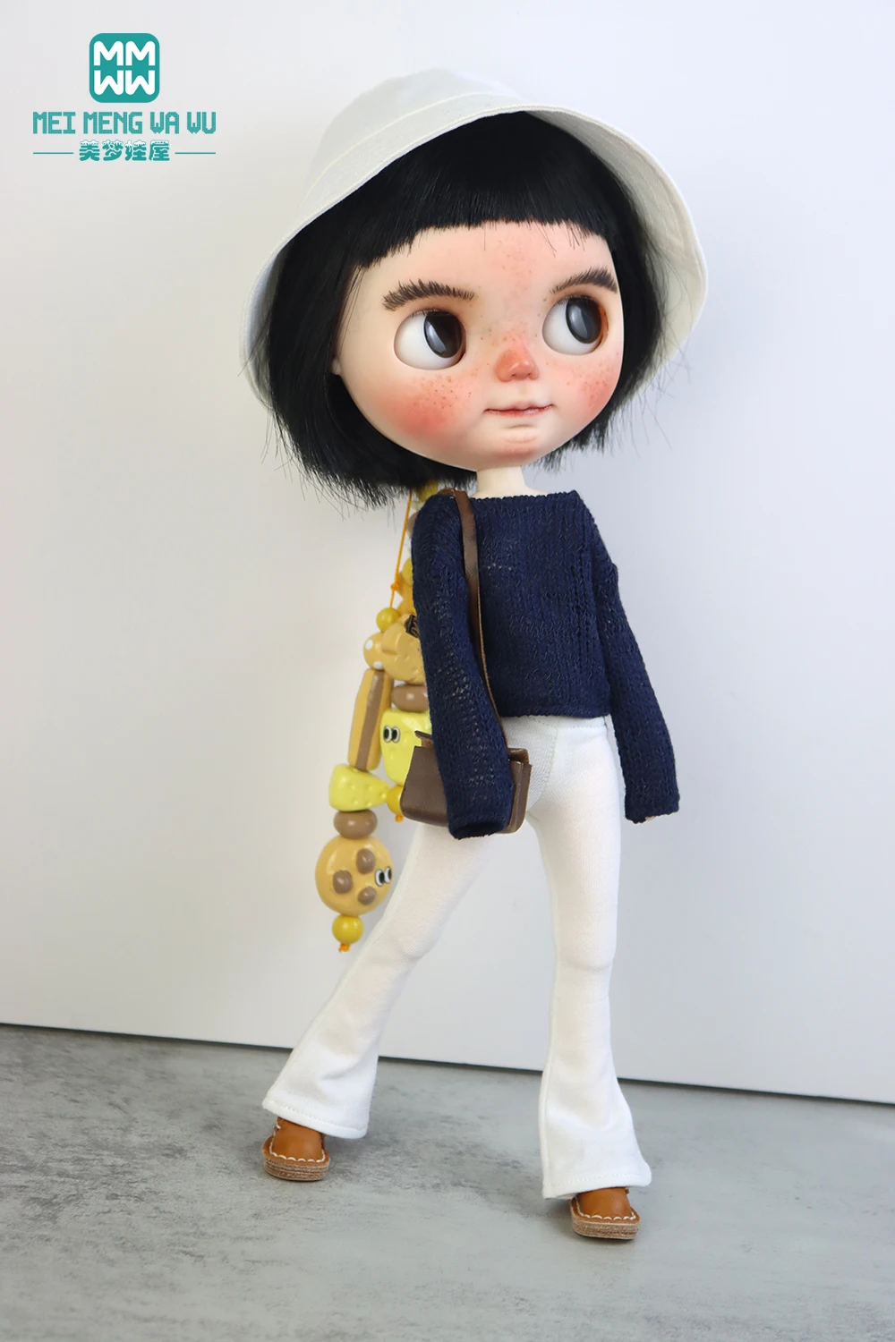 28 cm Blyth Poppenkleertjes Modieuze bell bottoms in roze, grijs, zwart voor OB22 OB24 Azone Pop Accessoires