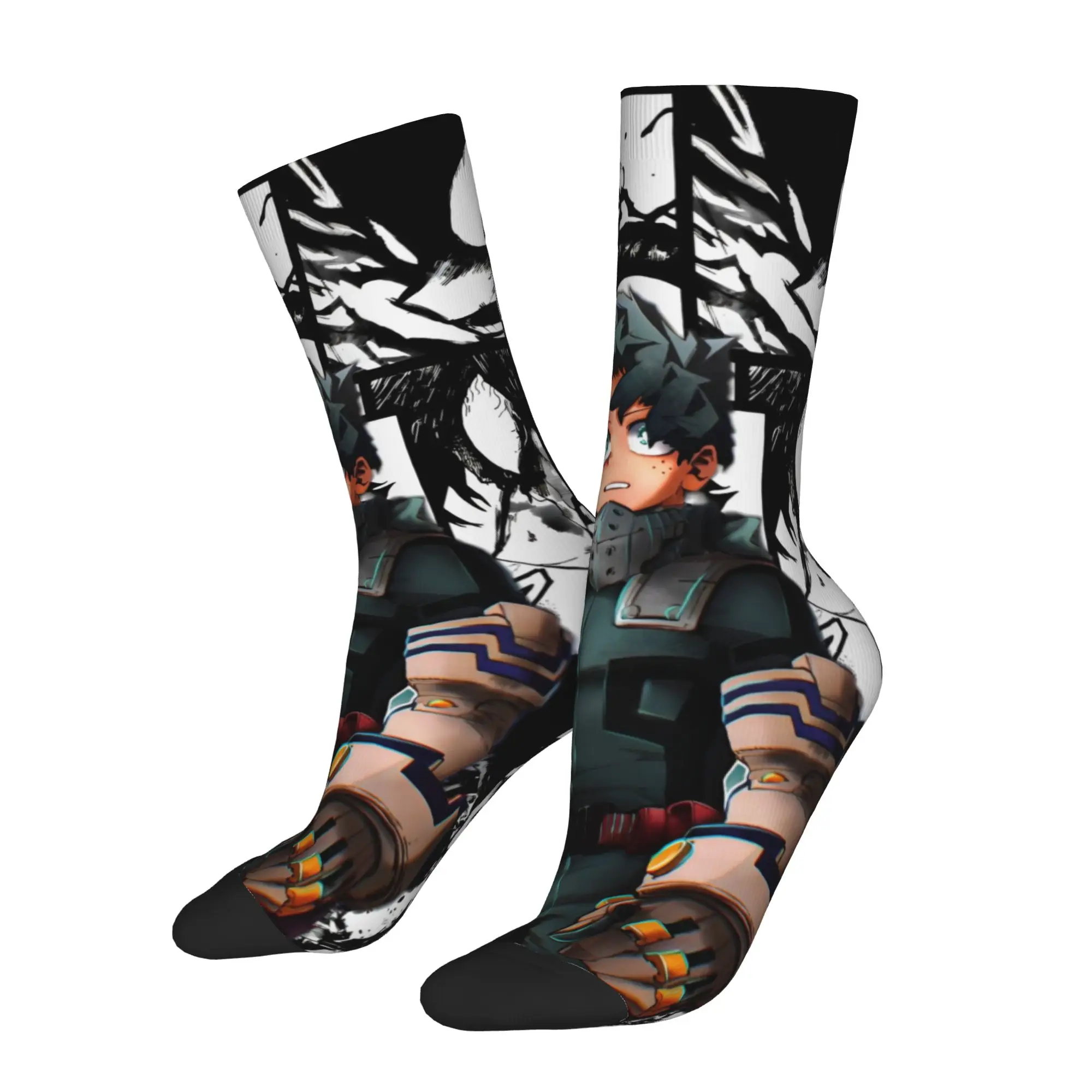 New Male Men Socks Harajuku Izuku Midoriya Sock Polyester Boku No Academy Anime Sport Women Socks Spring Summer Autumn Winter