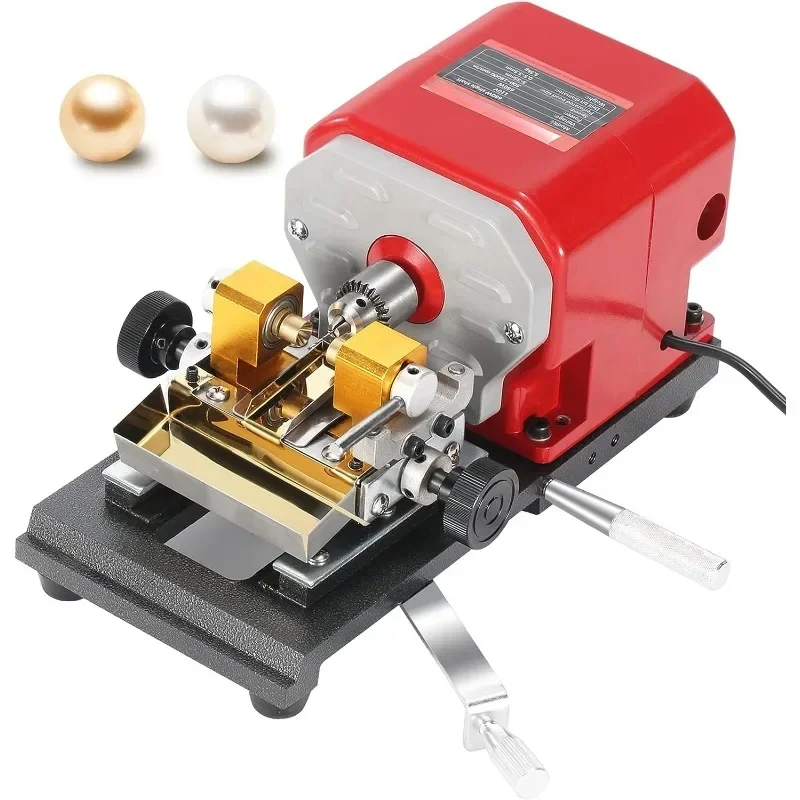 680W Pearl Drilling Machine Electromechanical  Pearl Jade Amber Walnut Shell Stone Beeswax Round Bead Punching Drilling Tools