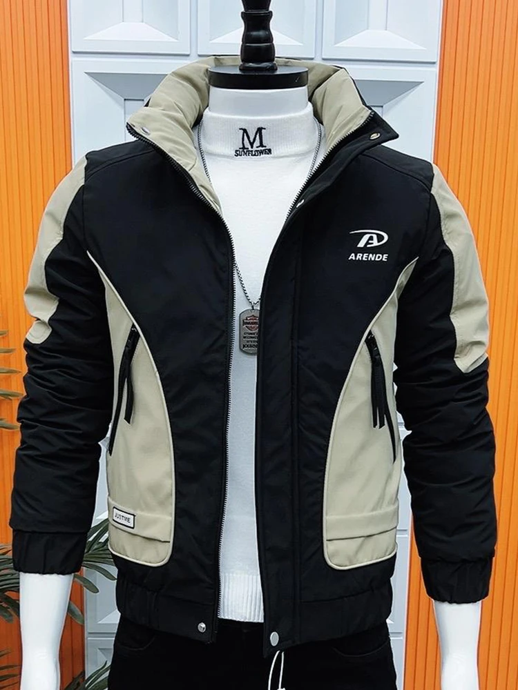 

Зимняя утепленная мужская хлопковая куртка в корейском стиле, модная, повседневная, универсальная, трендовая, из полиэфирного волокна, теплая