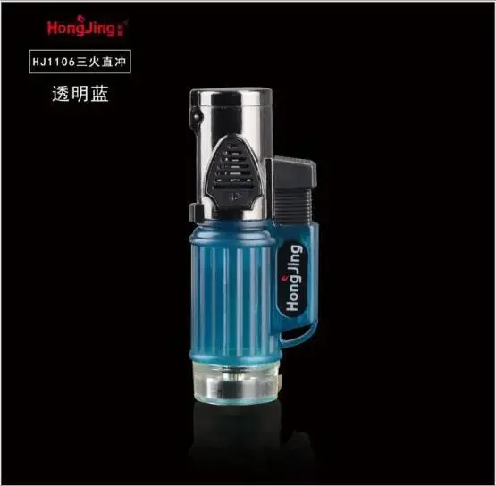 Triple Aansteker Krachtige Jet Bmuan Pijp Aansteker Draagbare Spuitpistool Gas 1300 C Winddicht أدوات خارجية للرجال هدايا #4