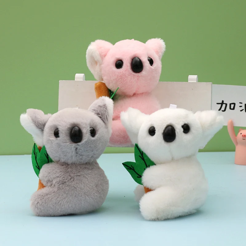 Cute Kola Keychain Keyring Plush Toy Koala Bear Women DIY Jewelry Accessories Bag Pendant Novelty Gift Charms