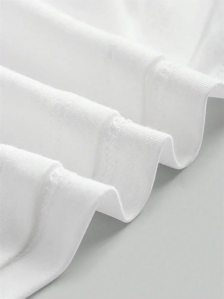 مثير التباين مقوس دانتيل الجبهة المحاصيل كامي الأعلى المرأة 2025 الصيف الجرونج الشرير Y2K الملابس Ruched نحيل عارية الذراعين تي شيرت #4