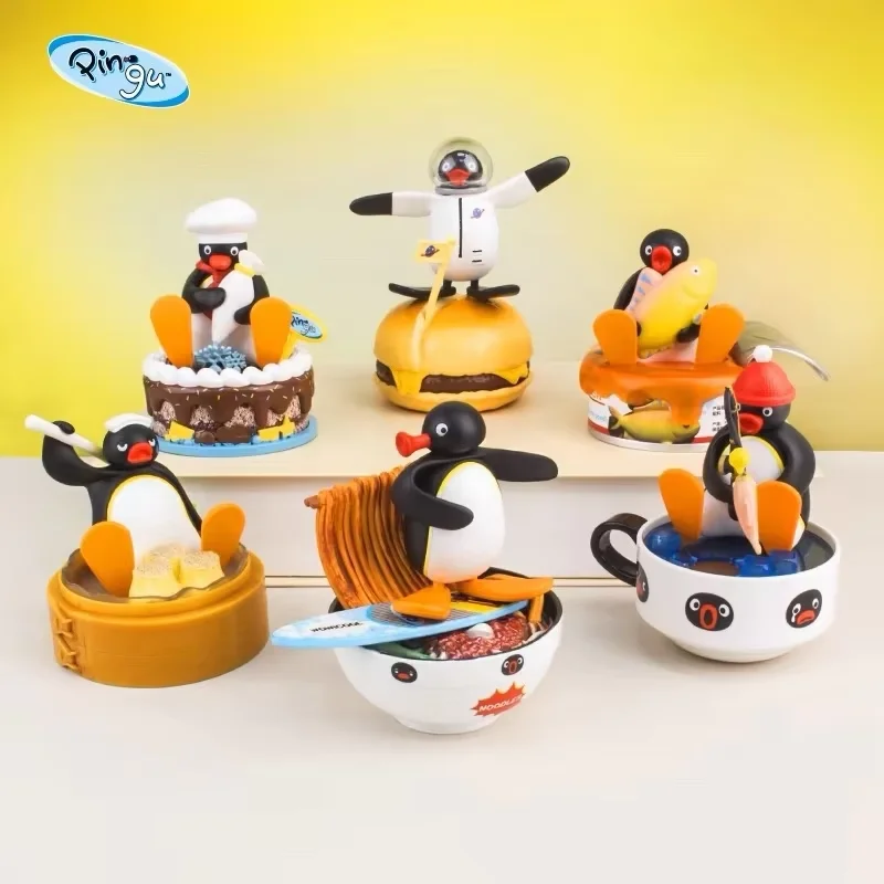 Anime Pingu Gashapon Blind Box Cute Surprise Mystery Boxes Figures Model Toys Cartoon Kawaii Desktop Decor Accessories Kid Gift