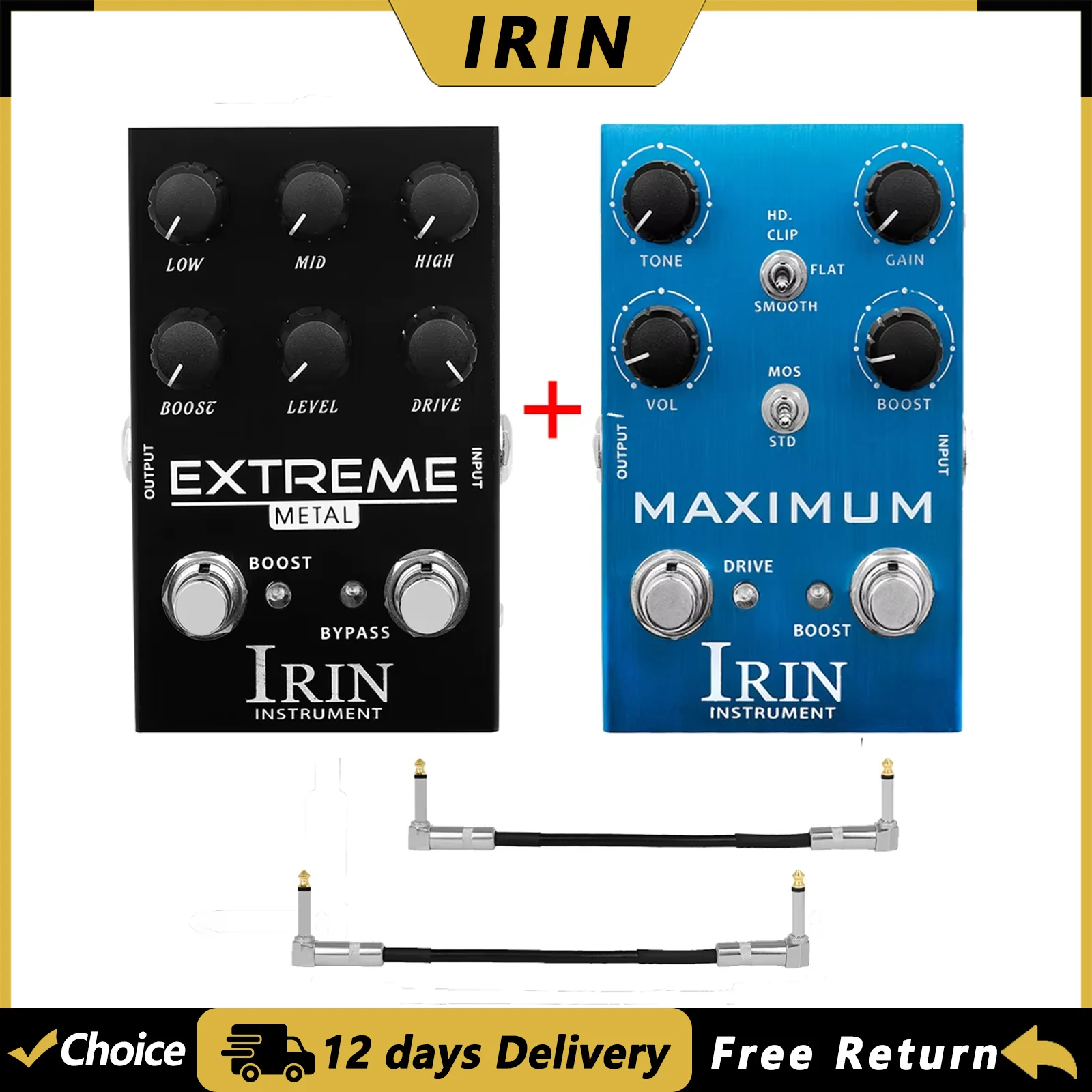 IRIN AN-42 AN-41 E-Gitarren-Effektpedal EXTREME Metal Distortion Pedal High Gain Overdrive Effekte Gitarrenzubehör
