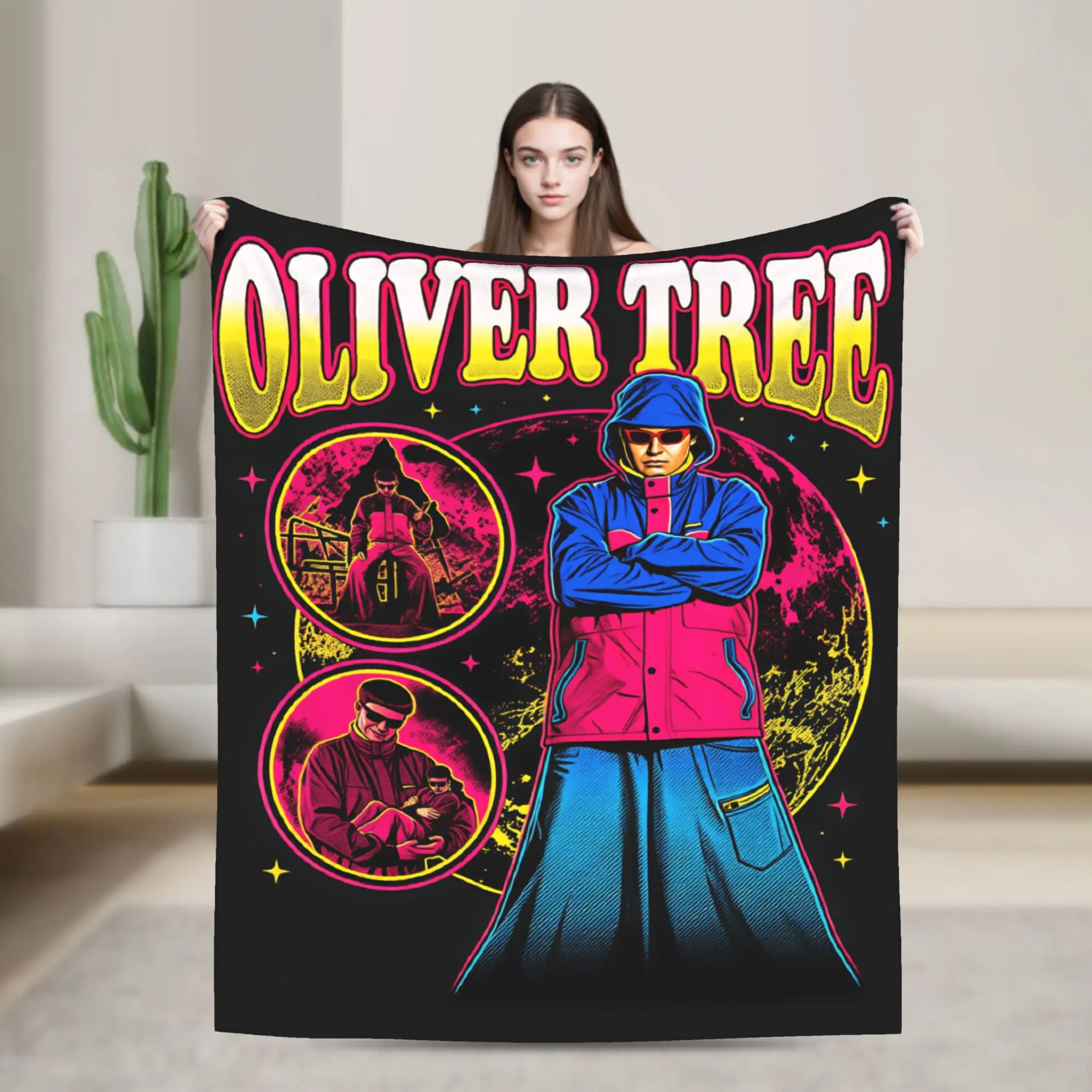In loving memory OT Oliver Tree Rest In Peace 1993 to 2026 Memorial Throw Blanket Super Soft Print Blanket Bedspread Bed Cover