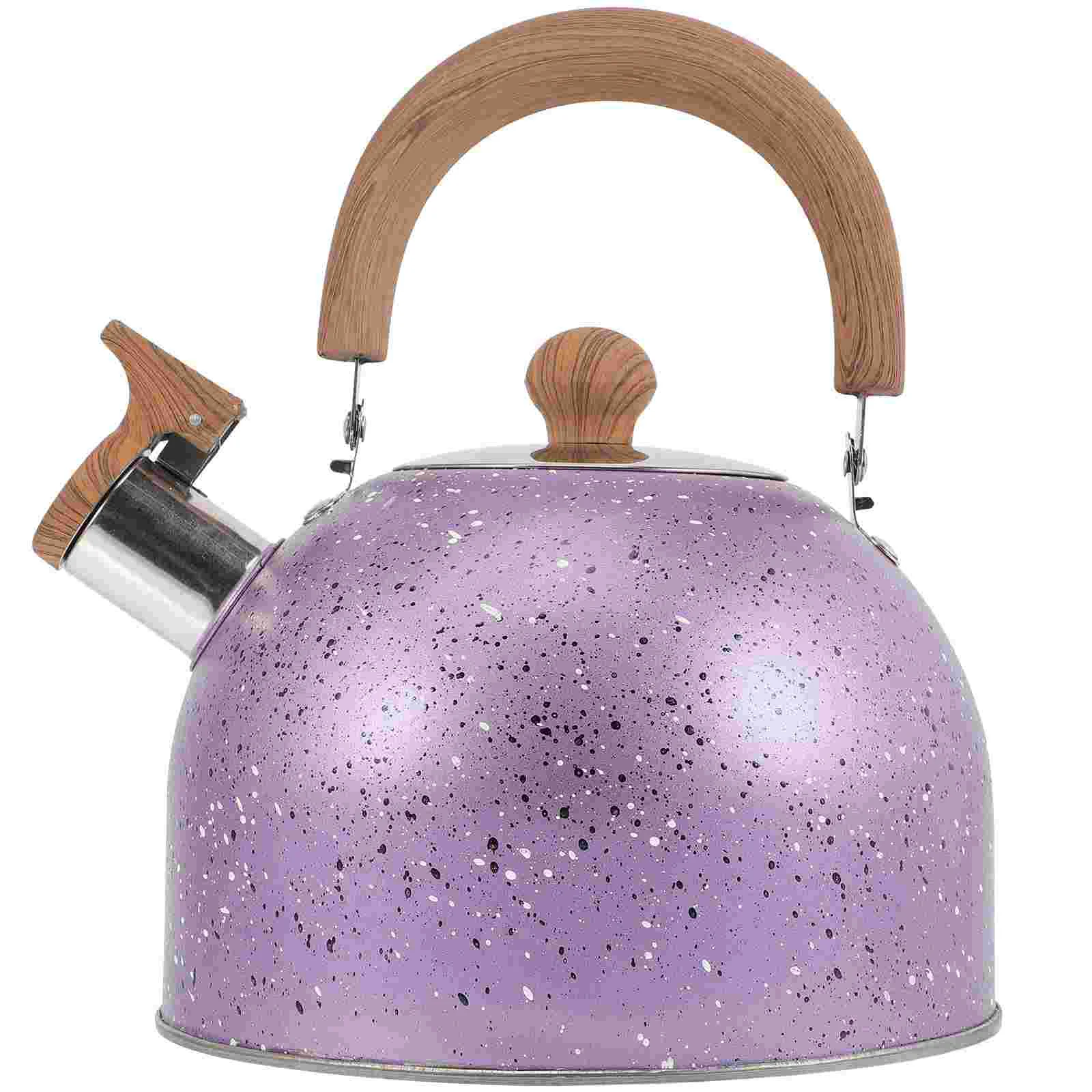 

Enamel Tea Kettle Stainless Steel Camping Heater Heating Pot Coffee Pots Purple Travel Water Bottle