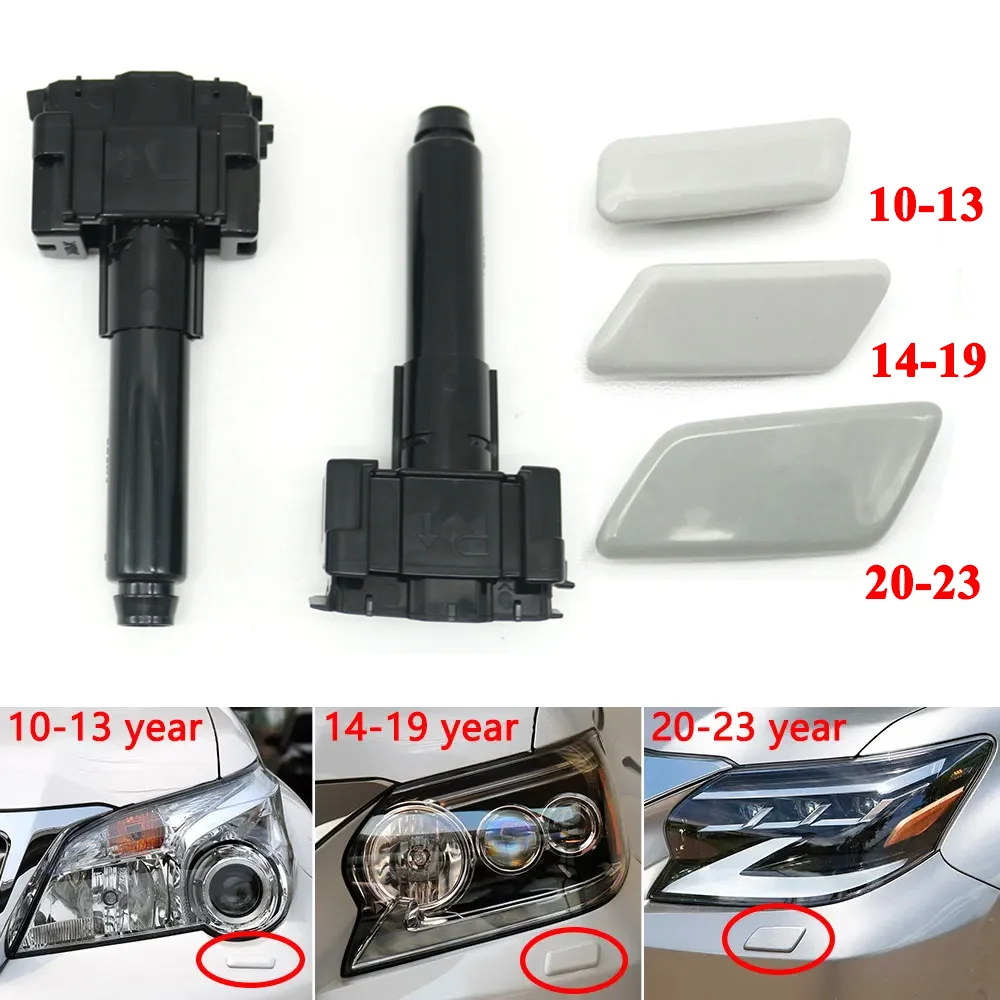 

Front Bumper Headlight Washer Nozzle Headlamp Water Sprayer Pump Jet Cover For Lexus GX460 J150 2009-2013 2014-2019 2020-2023