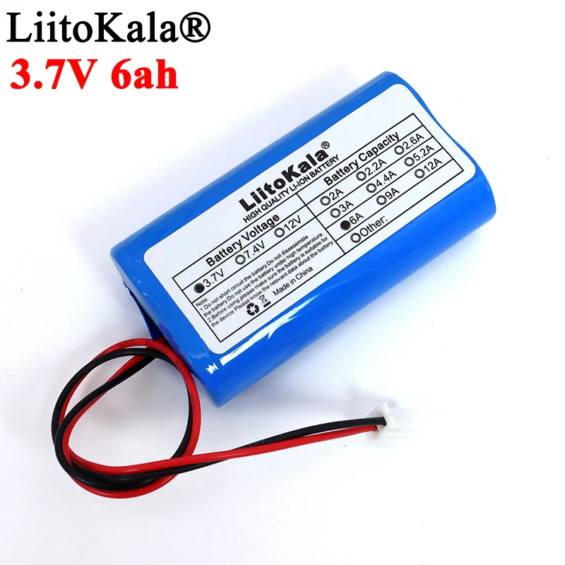 Liitokala 3.7V 18650 Lithium Battery Pack 1S 5200mAh Fishing LED Light Bluetooth Speaker 4.2V Emergency DIY batteries with PCB