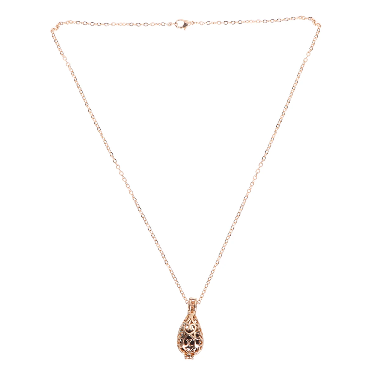 

Aromatherapy Ball Necklace Creative Chain Waterdrop Pendant Hollowed-out Waterdrop-shape Pelelith