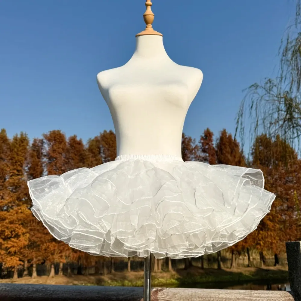 ثوب نسائي لـ A-Linie، Ballkleid، Hochzeitskleid، 4-lagiger Tuhl، uns Reifen، Braütchzeit، Lolita، kurze ثوب نسائي #2