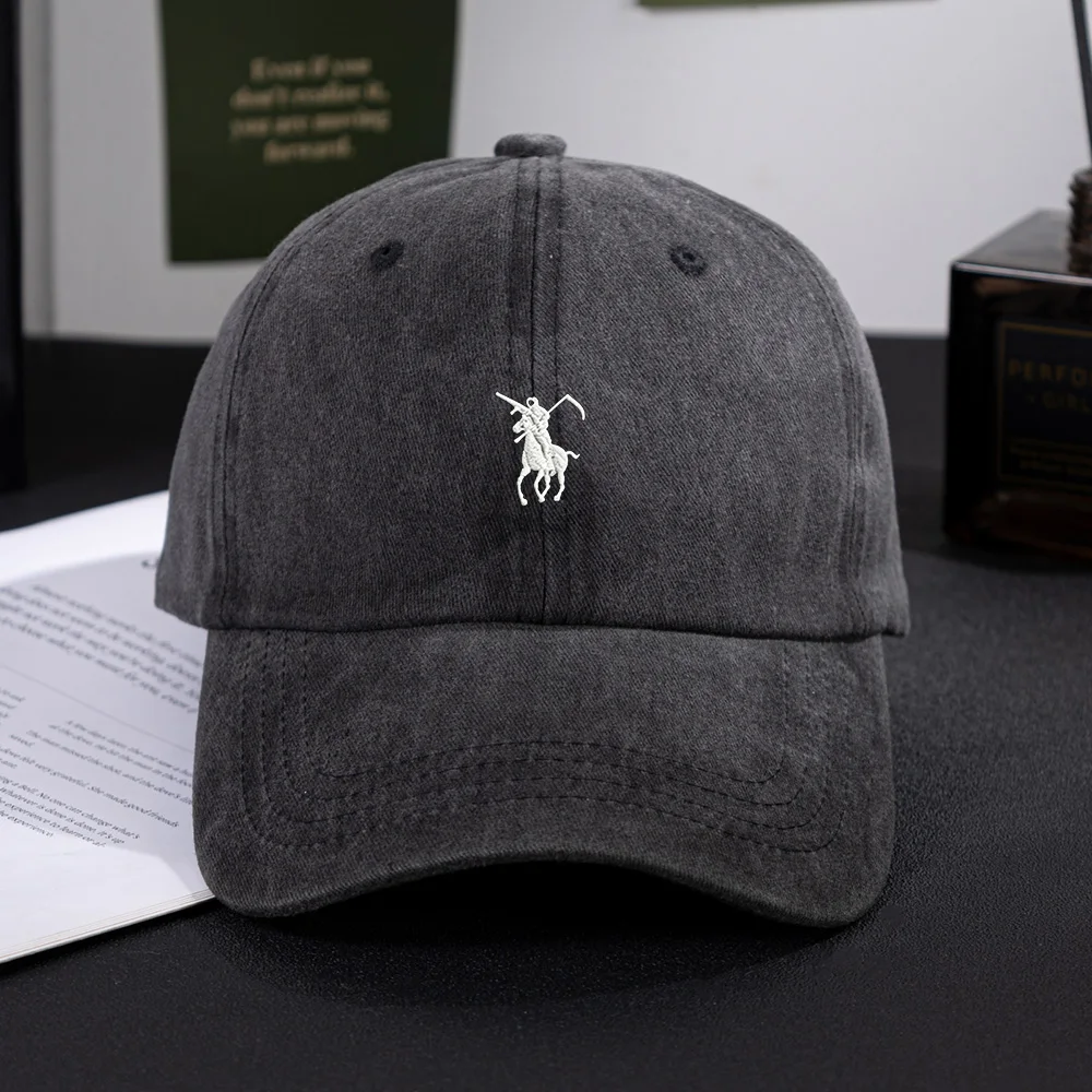 Japan Grim Reaper Embroidery Washed Cotton Baseball Cap Soft Adjustable Unisex Dad Cap Sun Hat For Men Women Boys Girls