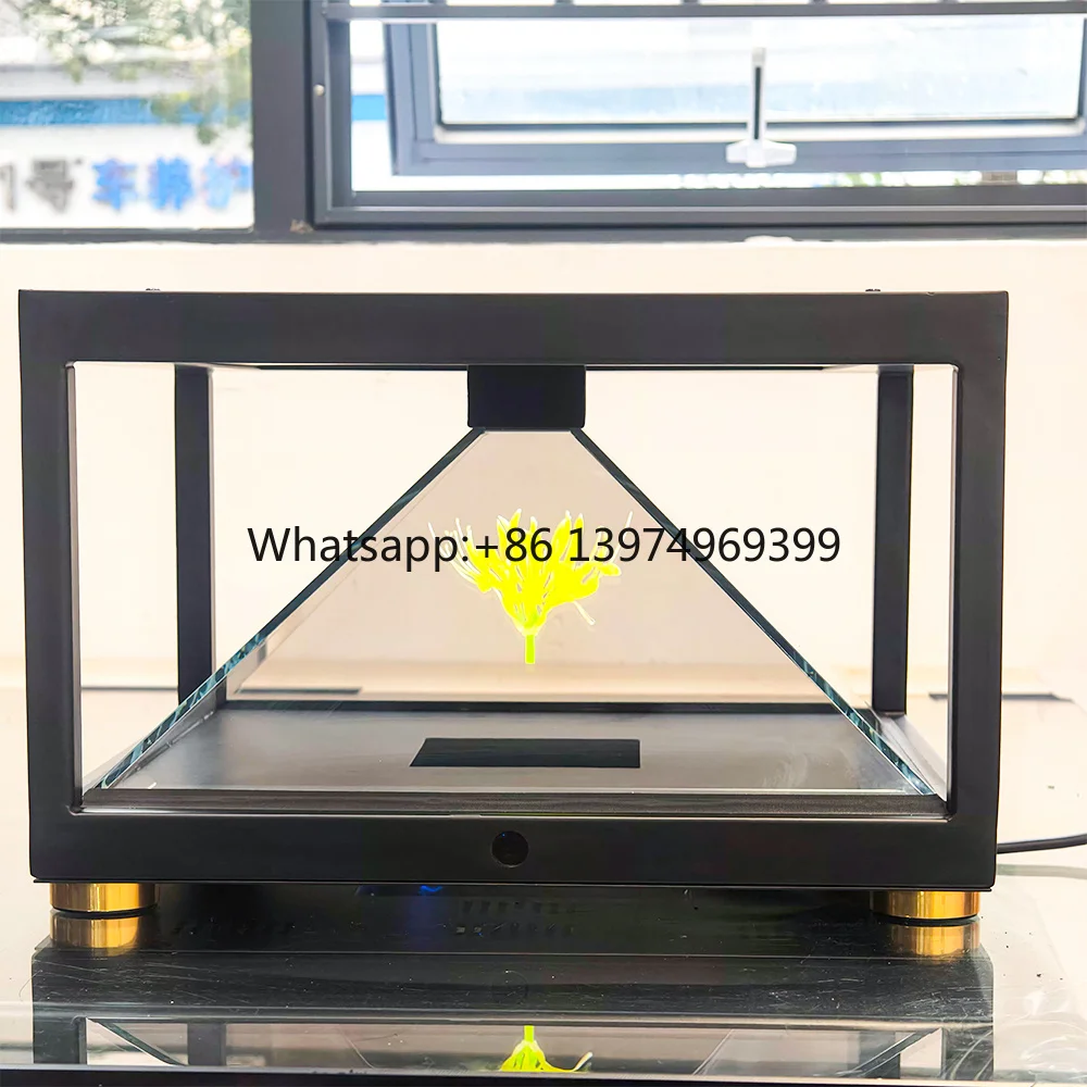Holographic Projection Cabinet Glass Screen 16:9 for 360-Degree Panoramic Display Immersive Viewing Experience Exhibition Halls