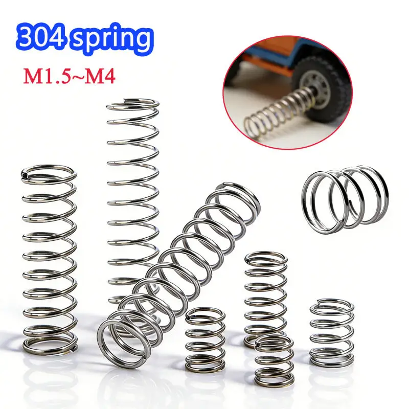 10pcs Compression spring 304 stainlessy steel wire diameter 0.2mm small spring suitable for mechanical maintenance DIY projects