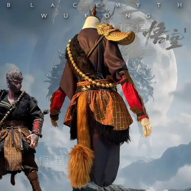 25COSBlack Myth Wukong Cosplay Costume Black Myth Collector's Edition Destiny Man Cosplay Costume 3D Re Installation Accessories