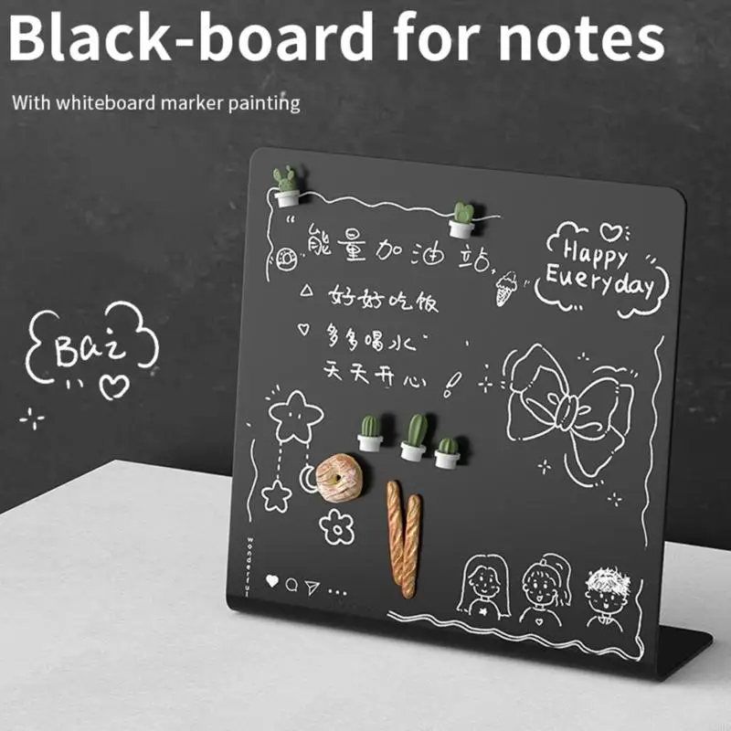2025 Papan Pesan Desktop Logam Baru Menghapus Magnetik Memoboard Note Display Board