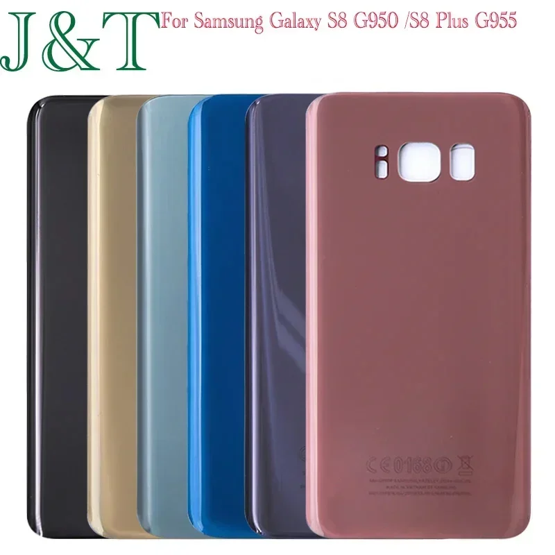 جديد لسامسونج غالاكسي S8 G950 G950F البطارية الغطاء الخلفي الباب الخلفي S8 زائد G955 G955F الزجاج لوحة الإسكان استبدال
