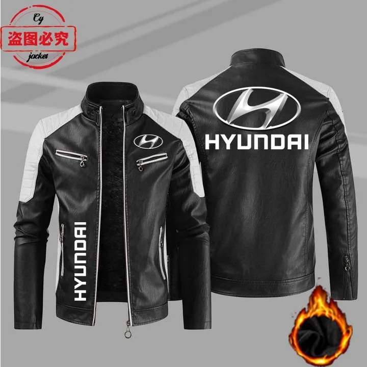 WRC rally modern racing car logo washed pu leather jacket windproof autumn and winter men's spring and autumn leather jacket