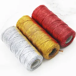 (100 meters/roll)1mm hollow gold wire 16 strand line packaging gift box decoration small pendant tie festive New Year ribbon DIY