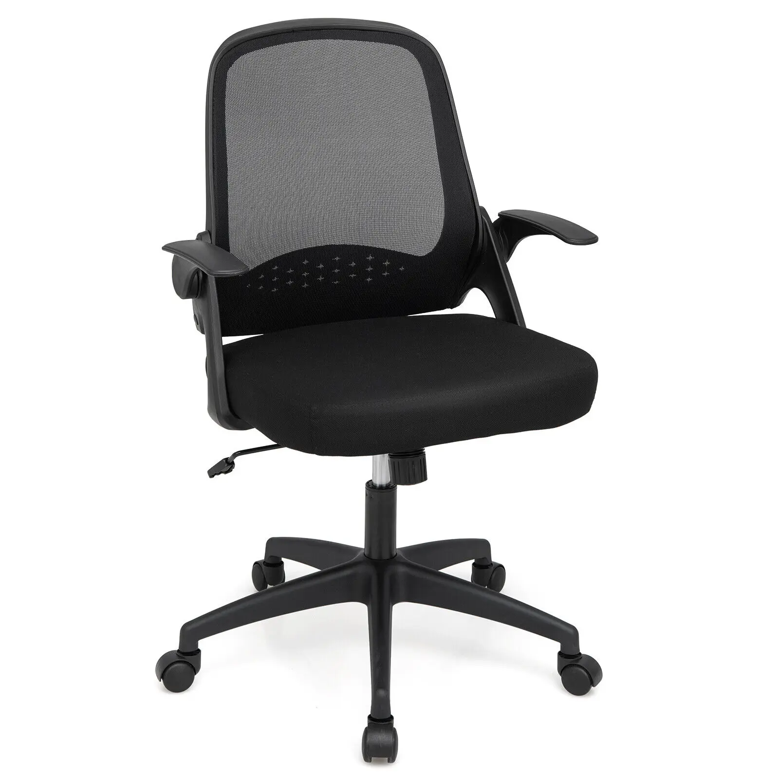 Mesh Office Chair Height Adjustable Swivel Task Chair with Lumbar Support Black