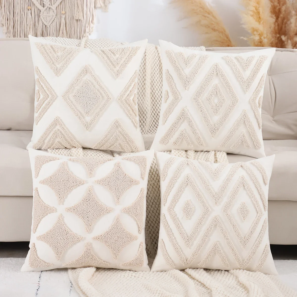 

1 PC Tufting Decoration Throw Pillow Cover Canvas Sofa Decoration Room decoration items Pillows aesthetic Wayv Hair accessories