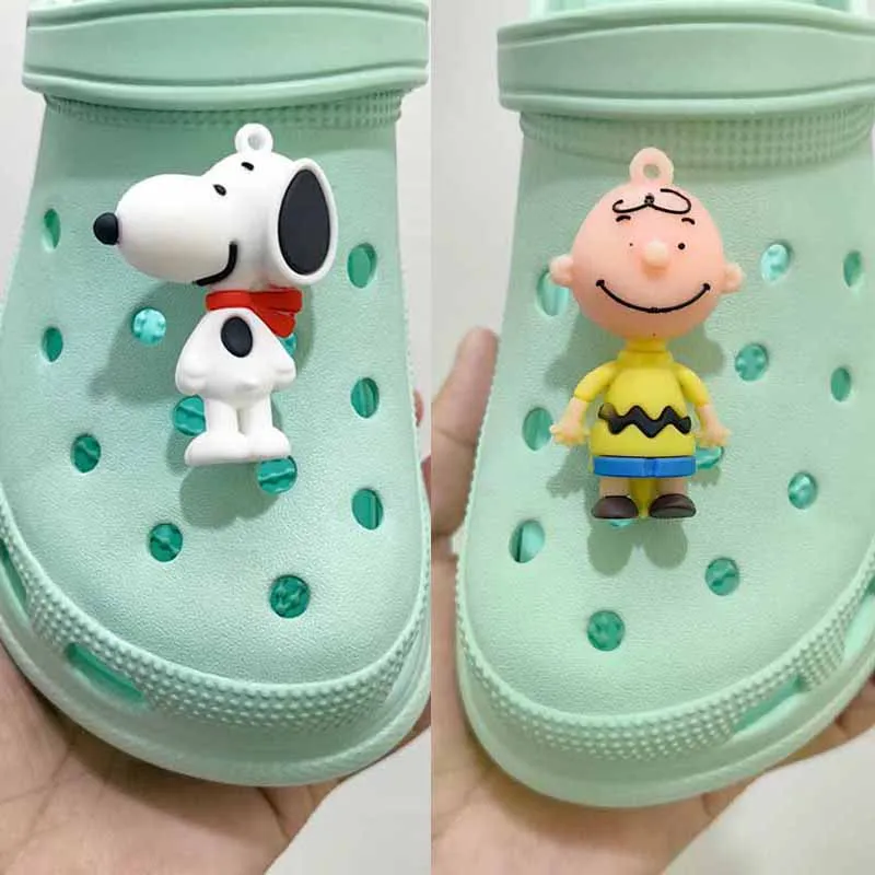 MINISO Disney 3D Snoopy Cartoon Character for Cartoon Shoe Charms Accessories DIY Decoration for Classic Clog Gifts