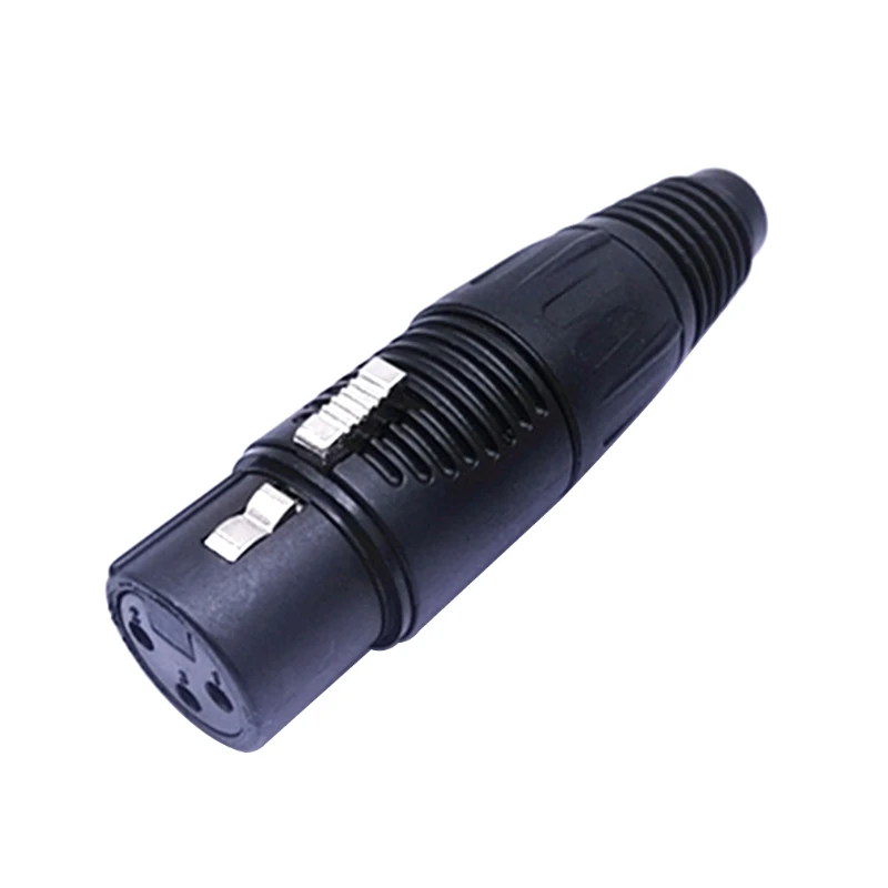 XLR 3 Pin Male/Female Audio Mic Microphone Connector Easy Installation XLR Plug Microphone Connector Jack