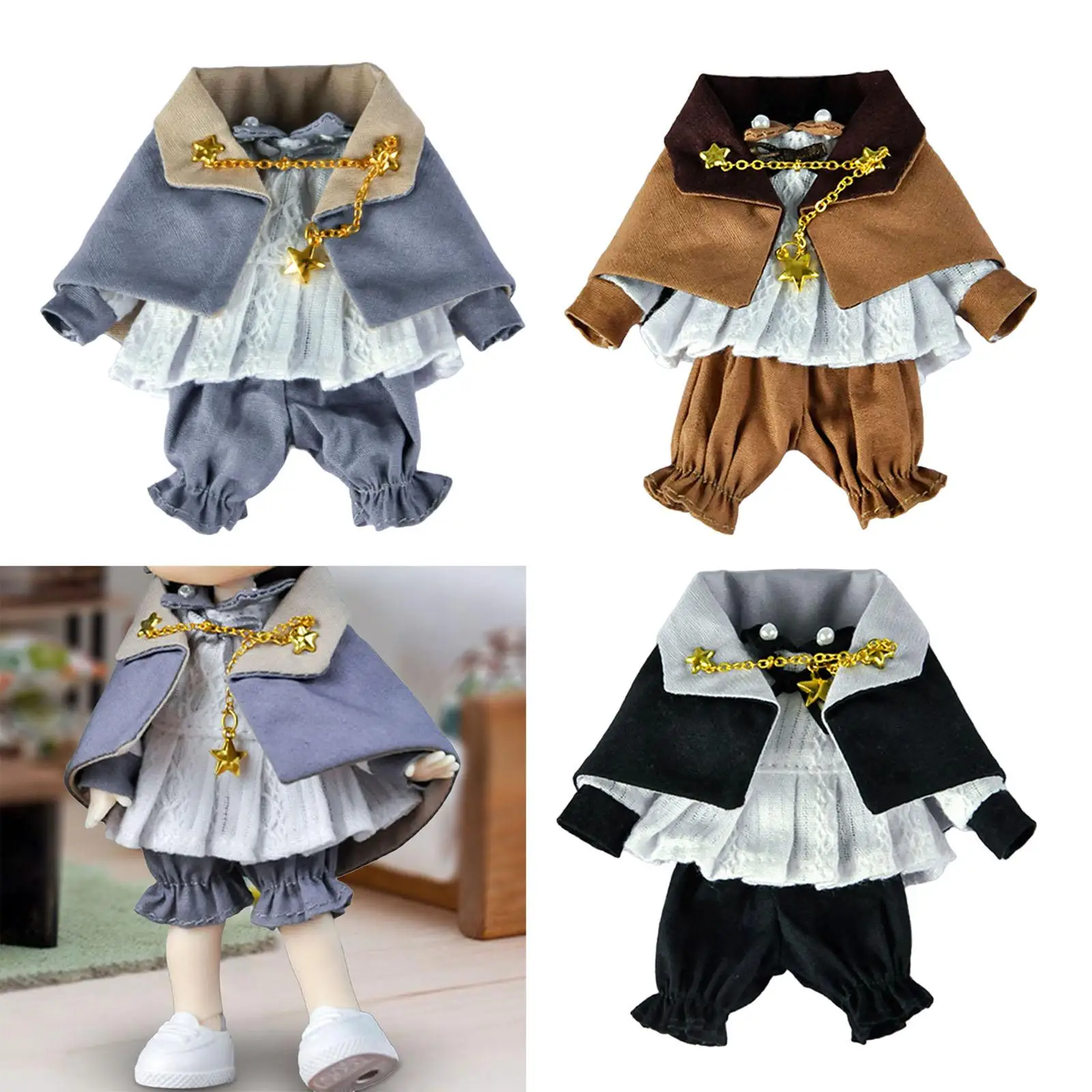 Pop Kleding Mooie Kids Speelgoed Makkelijk Te Dragen Bal Jointed Pop Outfifts Voor 1/12 Babypop 6Inch Bjd Pop Dress Up Ob11 Pop Accs