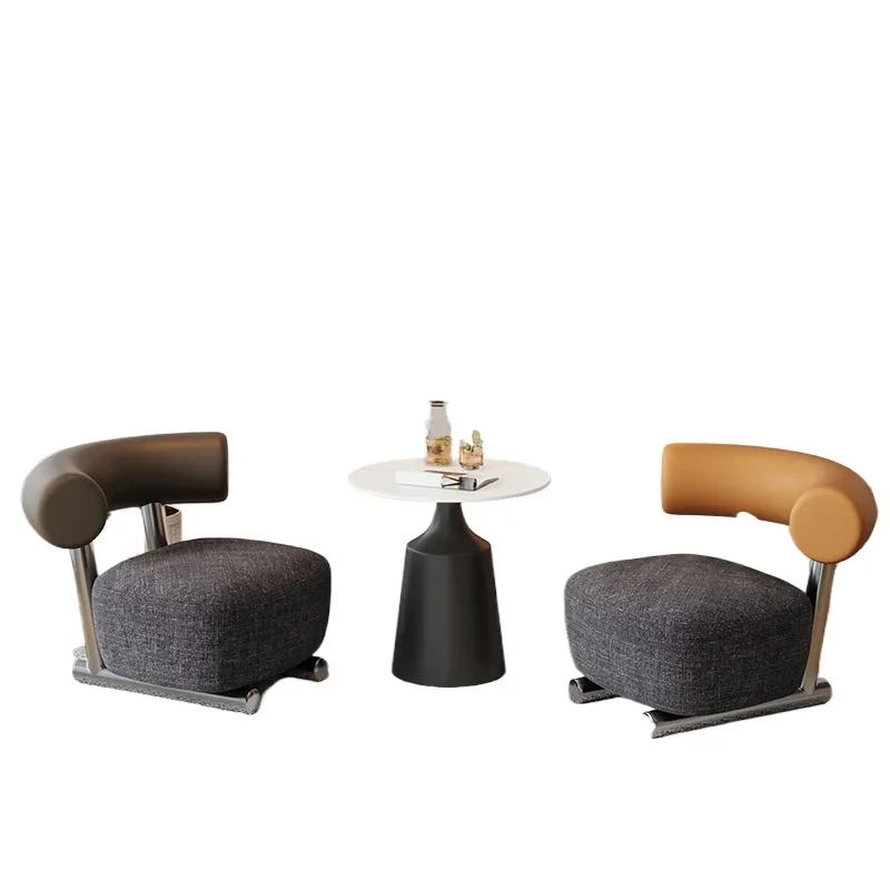 Single sofa chair Italian designer lazy sleigh chair villa clubhouse negotiation light leisure chair living room light luxury