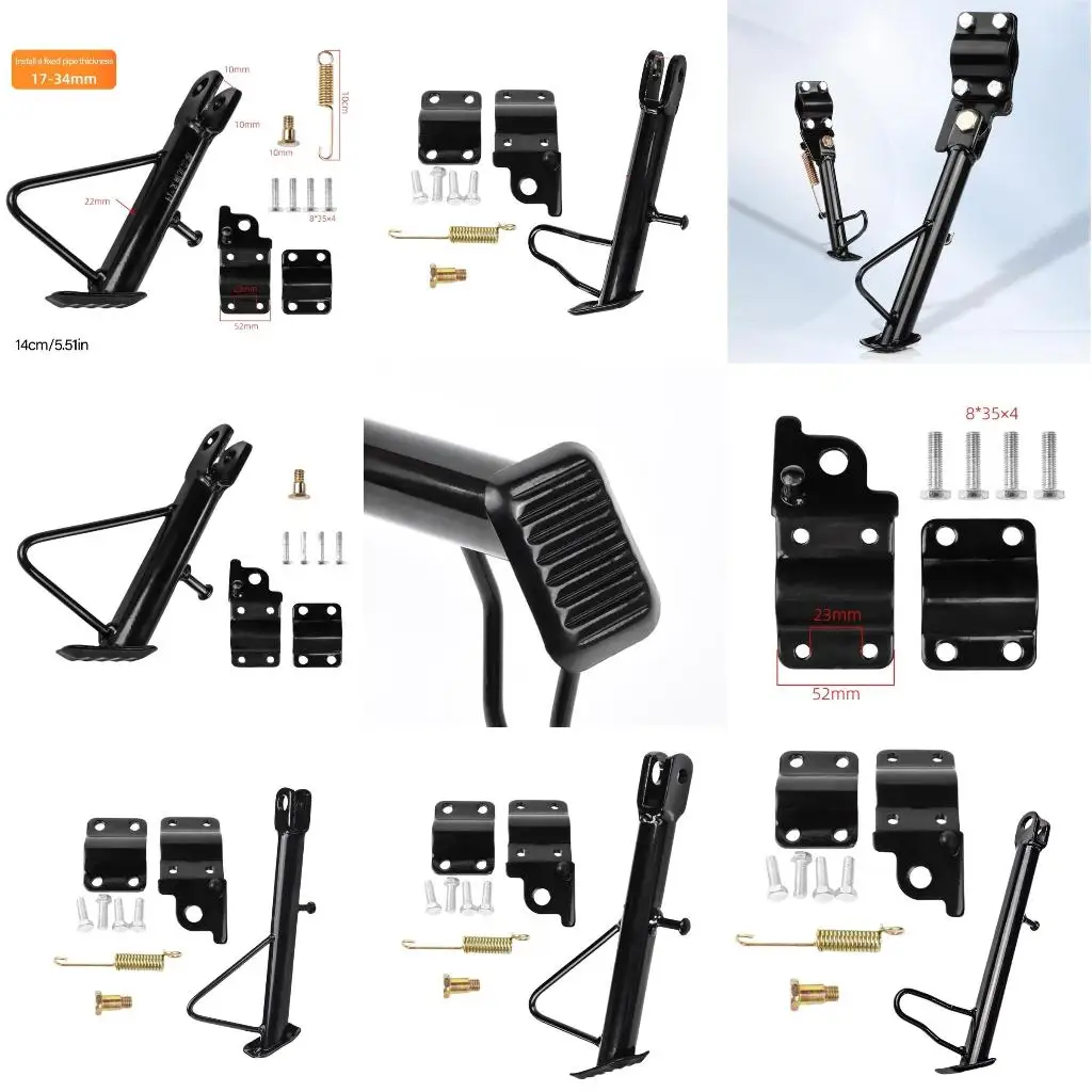 

87HE Motorcycle Kickstand Side Stand for Most Scooter Replacement Side Support Stand