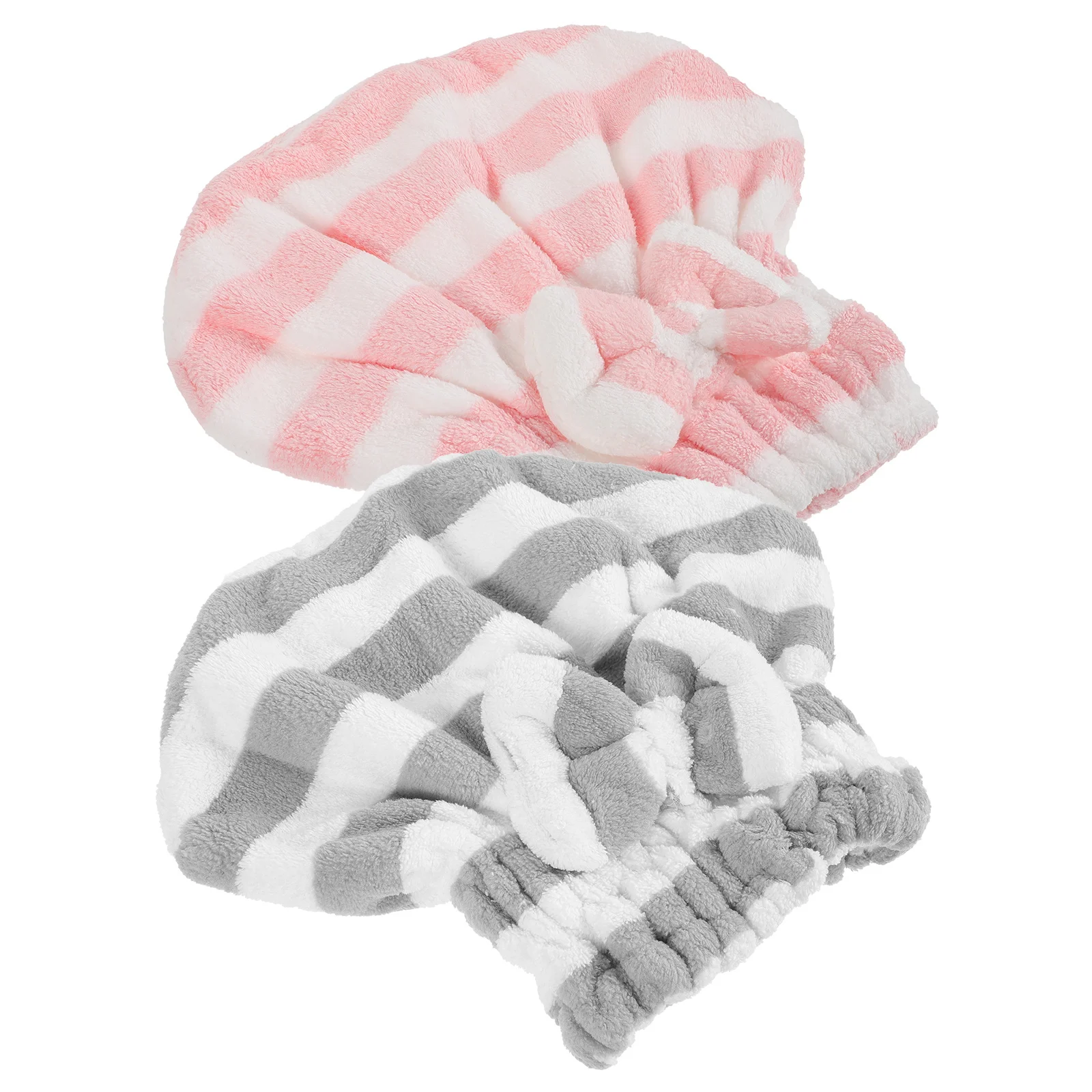 

2Pcs Water Absorption Head Towel Hair Drying Hat Breathable Soft Cap Wrap for Women Fast Dry Convenient Home Use