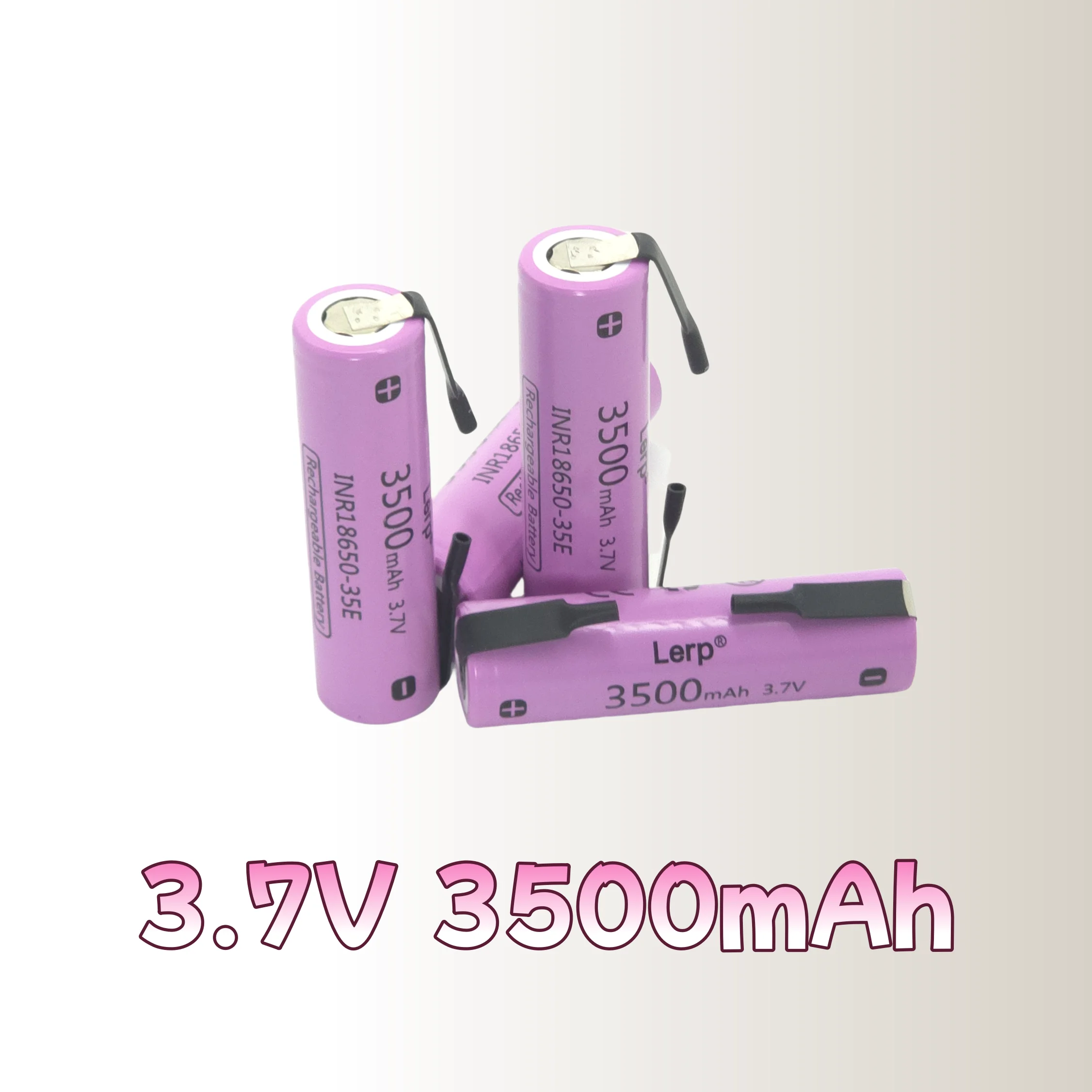 【20A Hochstromfähigkeit】18650 35E Li-Ionen-Akku 3,7V 3500mAh mit Anschlusslaschen für Elektrowerkzeuge/DIY/Hochleistungsgeräte