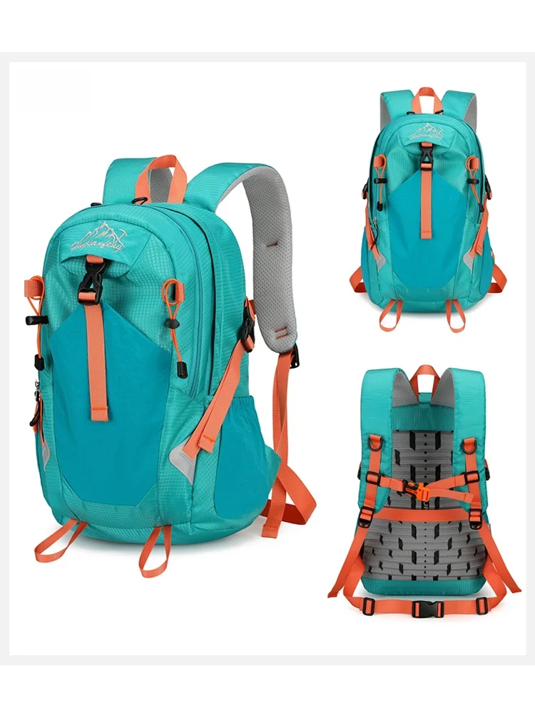 軽量20lハイキングバックパック防水アウトドア旅行マウンテンバイクライディングユニセックスデュアルショルダーバッグ女性用スタイル旅行用品