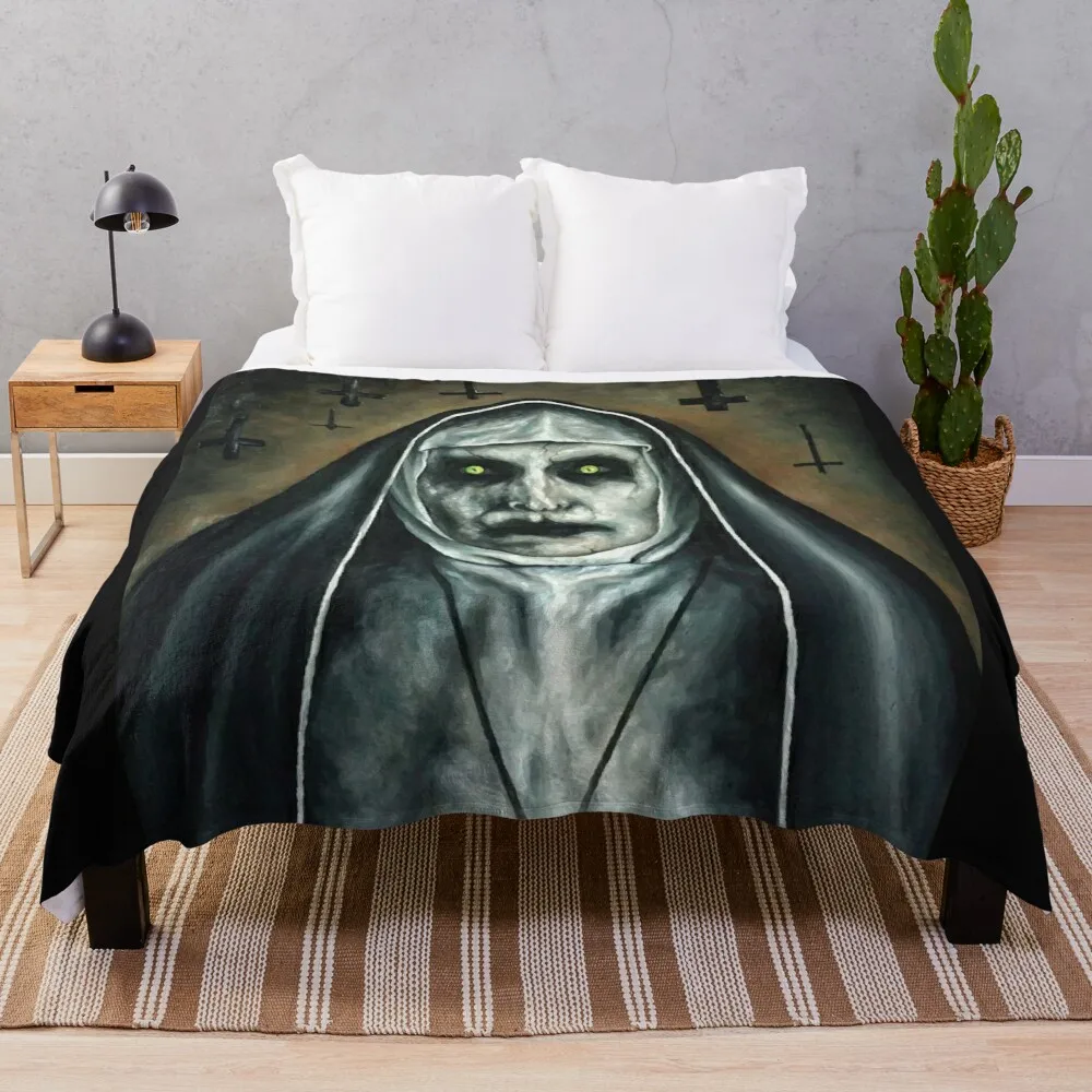 

Ed Warren-NUN Throw Blanket Weighted Flannel Fabric Blankets Sofas Of Decoration Blankets