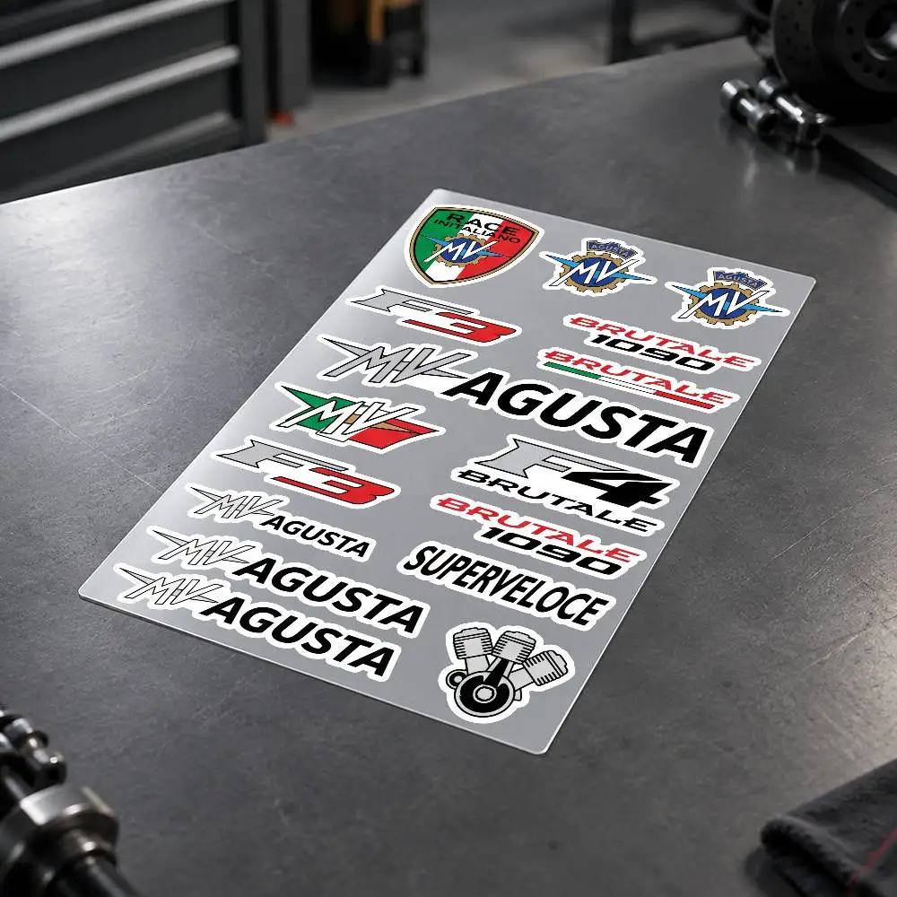 M-MV A-Agusta Custom Motorcycle Sticker Kit Reflective Decal Set For Helmet Tank Fairing Body Graphics