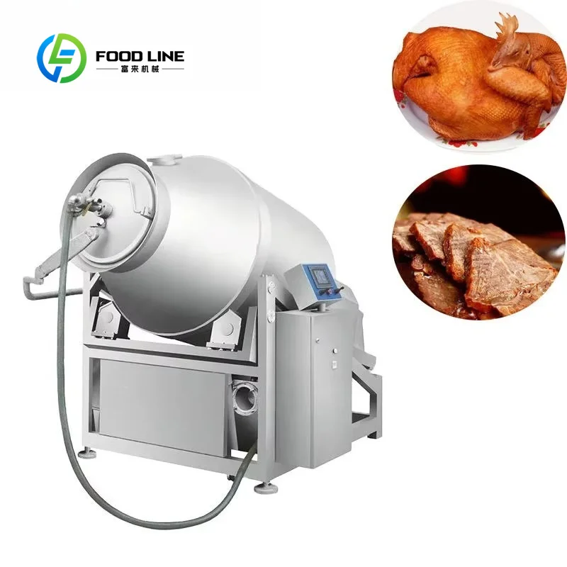 Vacuum Meat Tumbling Machinery 1700L 304 Stainless Steel Commercial Bacon Smoked Chicken Production Customized